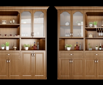 Simple European Style Wine Cabinet-ID:725100995