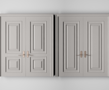 Simple European Style Double Door-ID:614495042