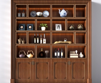 New Chinese Style Wine Cabinet-ID:380381112