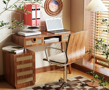 Modern Computer Desk And Chair-ID:500564105