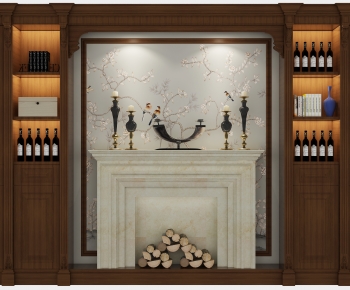 American Style Wine Cabinet-ID:924747944