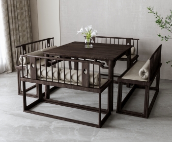 New Chinese Style Dining Table And Chairs-ID:921061089