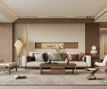 New Chinese Style A Living Room-ID:410979039