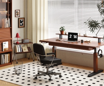 Modern Office Desk And Chair-ID:751128911