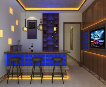 Southeast Asian Style Wine Cellar/Wine Tasting Room-ID:691630854