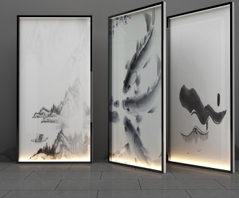 New Chinese Style Glass Screen Partition-ID:765952112