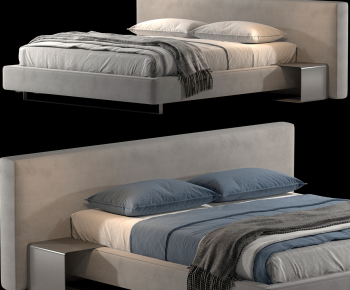 Modern Double Bed-ID:708910947