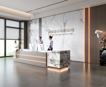 Modern Office Reception Desk-ID:371100955