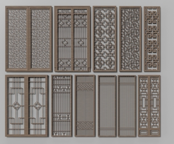 Chinese Style Wooden Screen Partition-ID:508078109