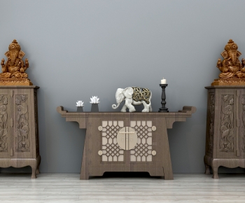 New Chinese Style Entrance Cabinet-ID:146955972