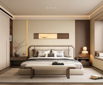 New Chinese Style Bedroom-ID:623759984