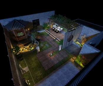 New Chinese Style Courtyard/landscape-ID:557758826