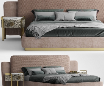 Modern Double Bed-ID:527698993