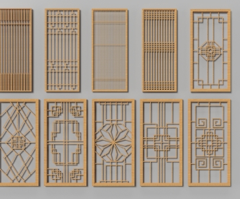 Chinese Style Wooden Screen Partition-ID:612552886