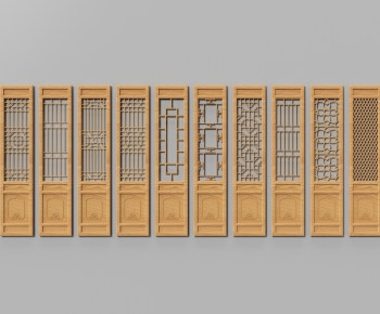 Chinese Style Wooden Screen Partition-ID:374690066