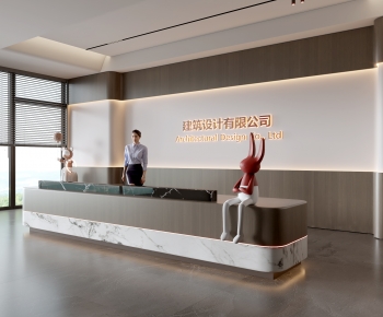 Modern Office Reception Desk-ID:199085954