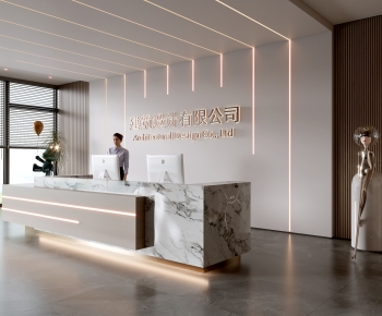 Modern Office Reception Desk-ID:956639056