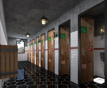 Industrial Style Public Toilet-ID:912528044