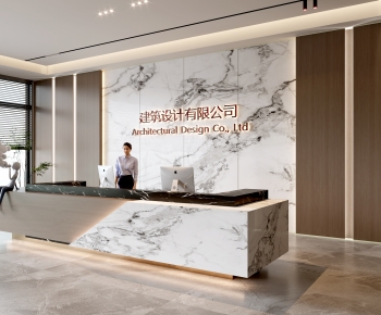 Modern Office Reception Desk-ID:632660483