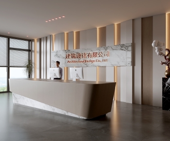 Modern Office Reception Desk-ID:891779907