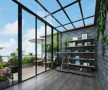 Modern Balcony-ID:742321971