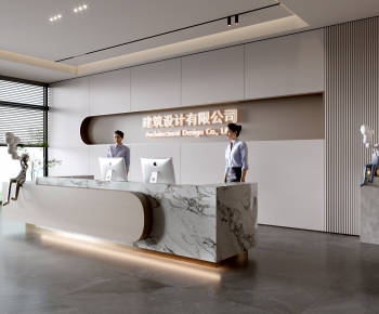 Modern Office Reception Desk-ID:212352043