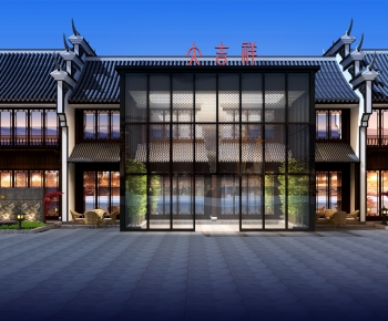 New Chinese Style Facade Element-ID:118319031