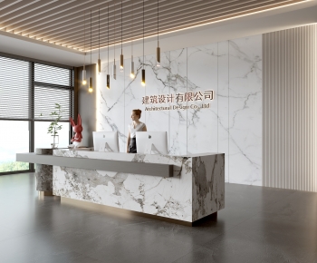 Modern Office Reception Desk-ID:857737066