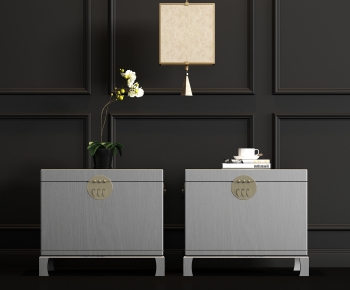 New Chinese Style Bedside Cupboard-ID:666814093