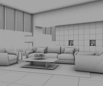 Modern A Living Room-ID:361156943