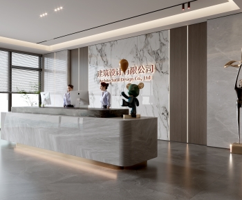 Modern Office Reception Desk-ID:877326976