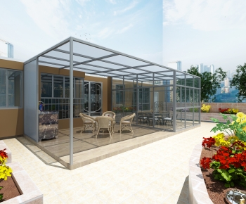 Modern Glass Sun Room-ID:345282082