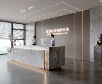 Modern Office Reception Desk-ID:140467883