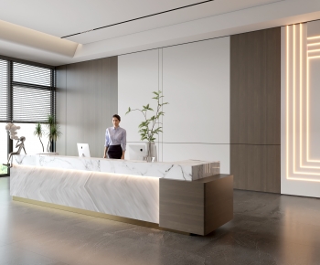 Modern Office Reception Desk-ID:769565114