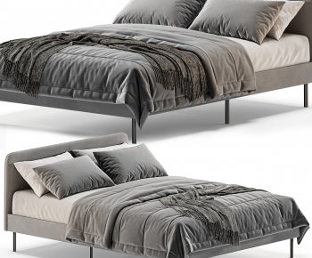 Modern Double Bed-ID:652056933