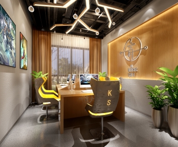 Industrial Style Internet Cafe-ID:674526933