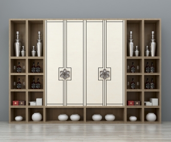 New Chinese Style Wine Cabinet-ID:999800923