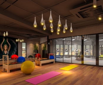 Industrial Style Yoga Room-ID:656276942