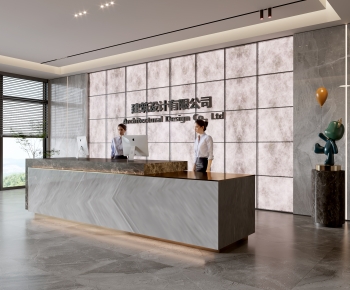 Modern Office Reception Desk-ID:632539037