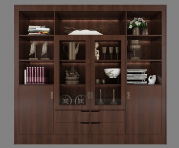 New Chinese Style Bookcase-ID:591917044