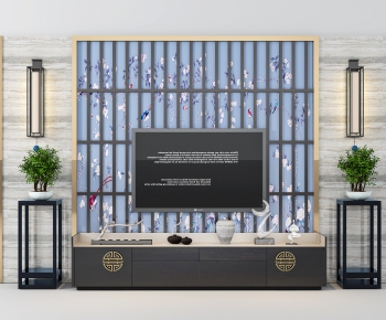 New Chinese Style TV Cabinet-ID:971117028