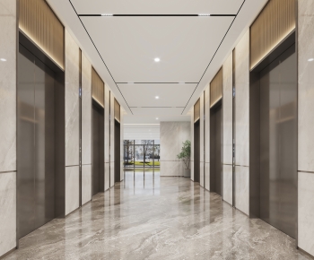 Modern Corridor/elevator Hall-ID:164213908