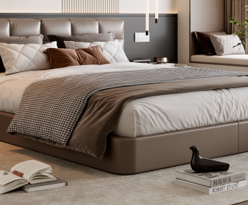 Modern Double Bed-ID:362679004