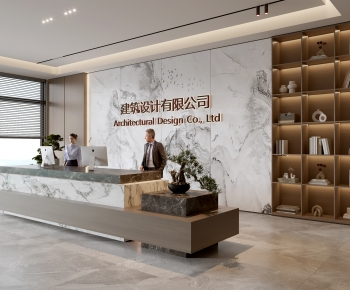 Modern Office Reception Desk-ID:635488037