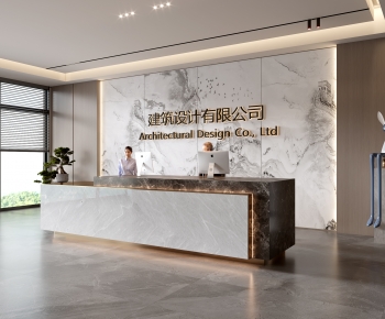 Modern Office Reception Desk-ID:795221095