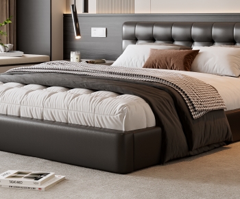 Modern Double Bed-ID:392107012