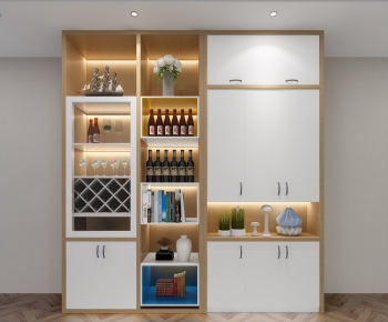 Nordic Style Wine Cabinet-ID:103085992