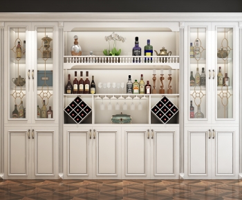 Simple European Style Wine Cabinet-ID:296986104