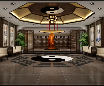 New Chinese Style Hospital Hall-ID:952910901