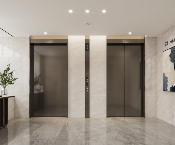 Modern Corridor/elevator Hall-ID:709851037